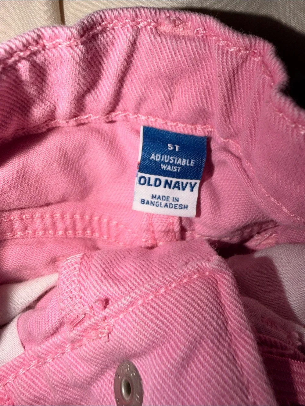 Old Navy Pink Denim Kids Skirt with Five-Pocket Look